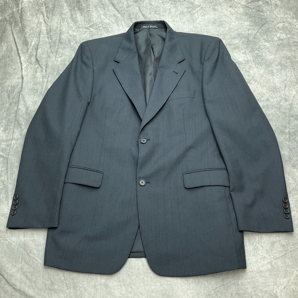 Kilburne and Finch Blazer Men 42L‎ Gray Blue Pinstripe S&K Famous Brands Wool